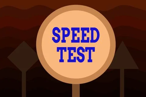 Handwriting text Speed Test. Concept meaning psychological test for the maximum Stock Illustration