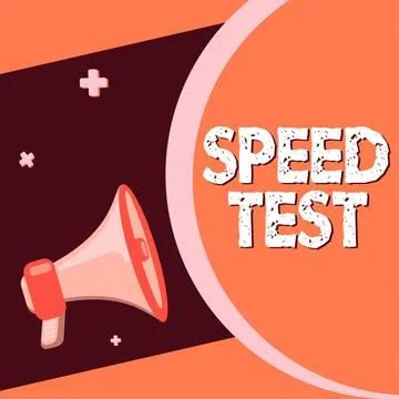 Handwriting text Speed Test. Conceptual photo psychological test for the maximum Stock Illustration