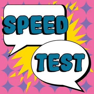 Handwriting text Speed Test. Internet Concept psychological test for the maximum Stock Illustration