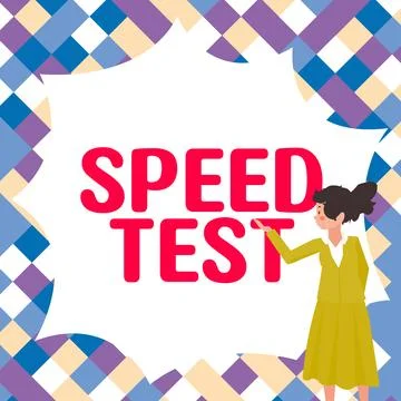 Handwriting text Speed Test. Word for psychological test for the maximum speed Stock Illustration