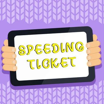 Handwriting text Speeding Ticket. Concept meaning psychological test for the Stock Illustration