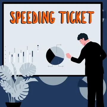 Handwriting text Speeding Ticket. Word for psychological test for the maximum Stock Illustration