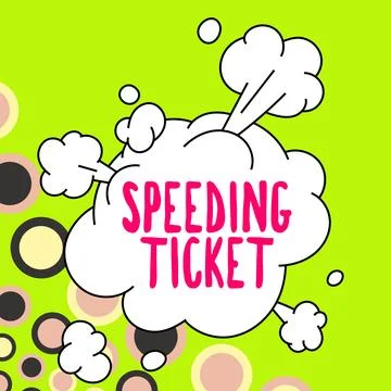 Handwriting text Speeding Ticket. Word for psychological test for the maximum Stock Illustration