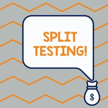 Handwriting text Split Testing. Concept meaning issuing the traffic of a website Stock Illustration