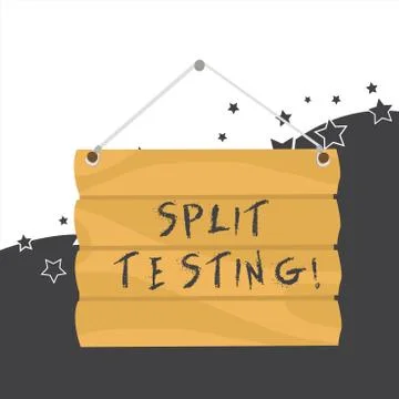 Handwriting text Split Testing. Concept meaning issuing the traffic of a website Stock Illustration