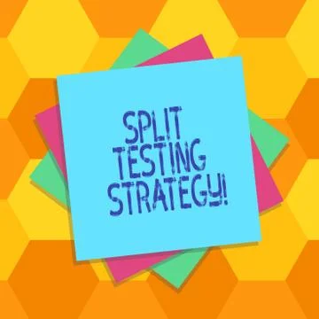 Handwriting text Split Testing Strategy. Concept meaning conducting experiments Illustrazione stock