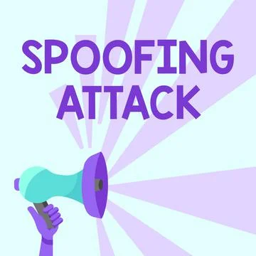Handwriting text Spoofing Attack. Concept meaning impersonation of a user Stock Illustration