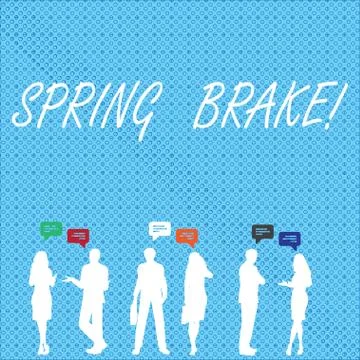 Handwriting text Spring Brake. Concept meaning Easter week School vacation for Stock Illustration