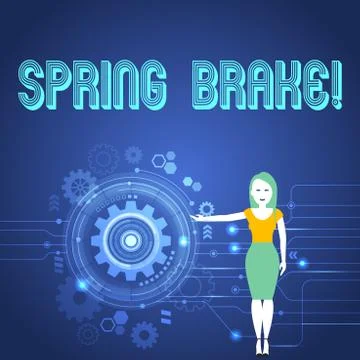 Handwriting text Spring Brake. Concept meaning Easter week School vacation for Stock Illustration