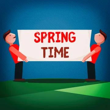 Handwriting text Spring Time. Concept meaning temperate season of the year Stock Illustration