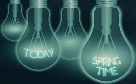 Handwriting text Spring Time. Concept meaning temperate season of the year Illustrazione stock