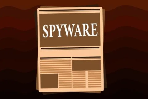 Handwriting text Spyware. Concept meaning Software that enables user obtain Stockillustratie