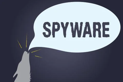 Handwriting text Spyware. Concept meaning Software that enables user obtain Stockillustratie