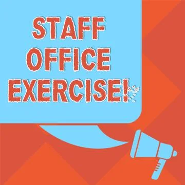 Handwriting text Staff Office Exercise. Concept meaning Promoting physical イラスト素材