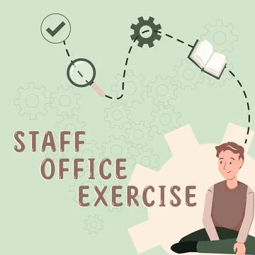 Handwriting text Staff Office Exercise. Concept meaning Promoting physical Stock Illustration