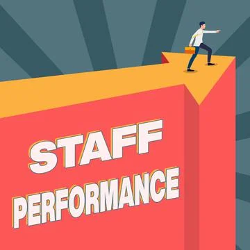 Handwriting text Staff Performance. Word Written on The job related activities Stock Illustration