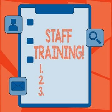 Handwriting text Staff Training. Concept meaning learn specific knowledge Stock Illustration