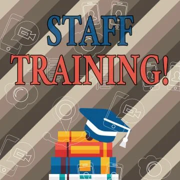 Handwriting text Staff Training. Concept meaning learn specific knowledge 库存插图