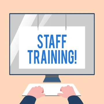 Handwriting text Staff Training. Concept meaning learn specific knowledge Stock Illustration