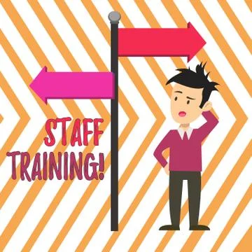 Handwriting text Staff Training. Concept meaning learn specific knowledge Illustrazione stock