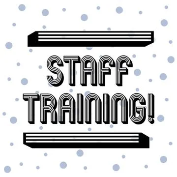 Handwriting text Staff Training. Concept meaning learn specific knowledge Stock Illustration