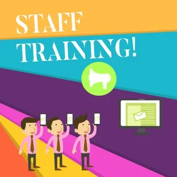 Handwriting text Staff Training. Concept meaning learn specific knowledge 스톡 일러스트