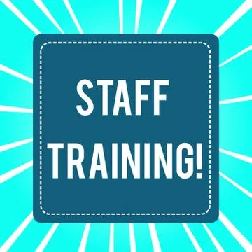 Handwriting text Staff Training. Concept meaning learn specific knowledge Illustrazione stock