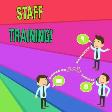 Handwriting text Staff Training. Concept meaning learn specific knowledge Stock Illustration