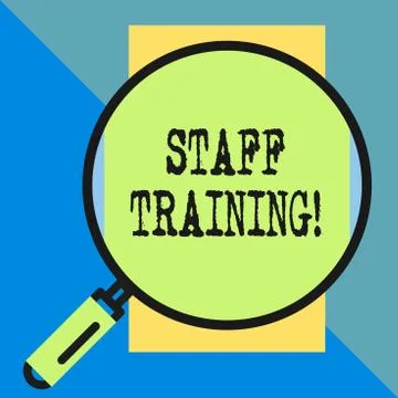 Handwriting text Staff Training. Concept meaning learn specific knowledge Stock Illustration