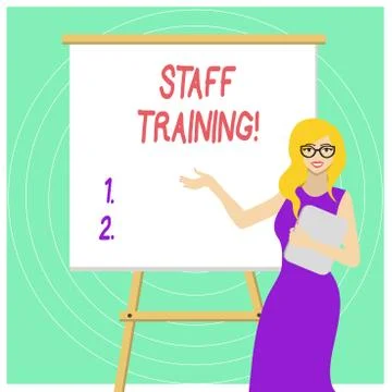 Handwriting text Staff Training. Concept meaning learn specific knowledge Stock Illustration