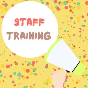Handwriting text Staff Training. Concept meaning program that helps employees イラスト素材