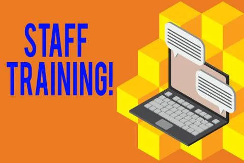 Handwriting text Staff Training. Concept meaning learn specific knowledge Illustrazione stock