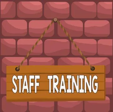 Handwriting text Staff Training. Concept meaning program that helps employees 스톡 일러스트