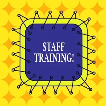 Handwriting text Staff Training. Concept meaning learn specific knowledge Stock Illustration