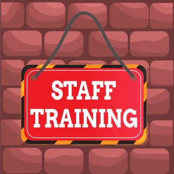 Handwriting text Staff Training. Concept meaning learn specific knowledge 스톡 일러스트