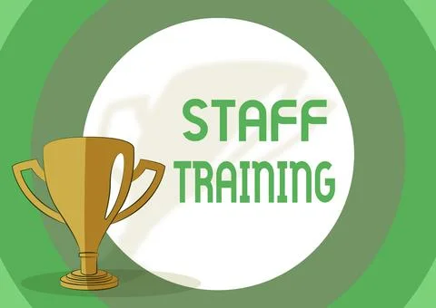 Handwriting text Staff Training. Internet Concept learn specific knowledge Stock Illustration