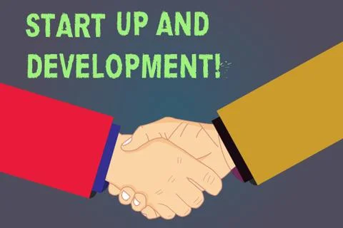 Handwriting text Start Up And Development. Concept meaning New business success イラスト素材