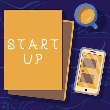 Handwriting text Start Up. Concept meaning in the early process of establishing Stock Illustration