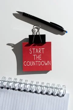 Handwriting text Start The Countdown. Business showcase Sequence of Backward Stock-Fotos