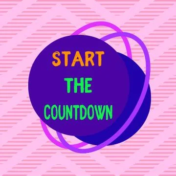 Handwriting text Start The Countdown. Concept meaning Sequence of Backward 库存插图