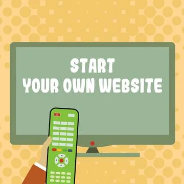 Handwriting text Start Your Own Website. Conceptual photo serve as Extension of Stock Illustration