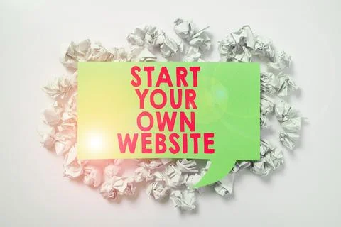 Handwriting text Start Your Own Website. Concept meaning serve as Extension of a Stock Photos