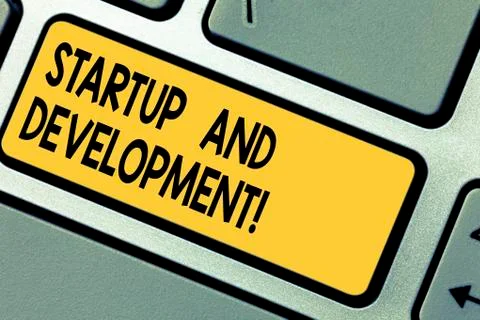 Handwriting text Startup And Development. Concept meaning search for a Stock Photos