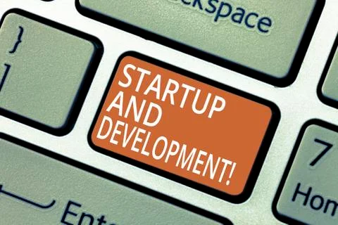 Handwriting text Startup And Development. Concept meaning search for a Stock Photos