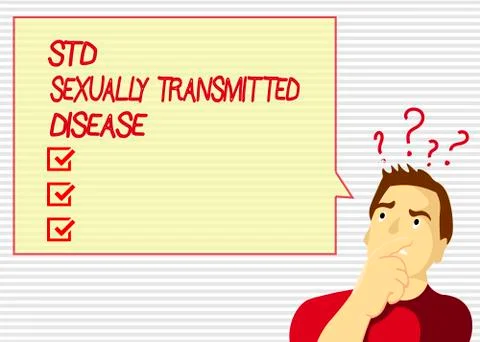 Handwriting text Std Sexually Transmitted Disease. Concept meaning Infection Stock Illustration