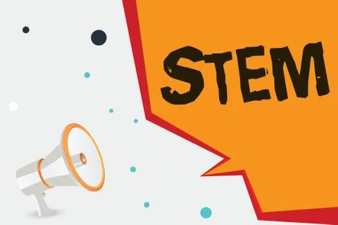 Handwriting text Stem. Concept meaning Life Sciences Engineering in all aspect Stock Illustration