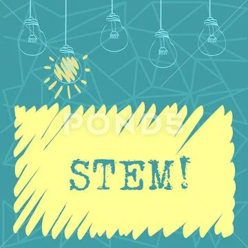 Handwriting text Stem. Concept meaning Development destruction of huanalysis Stock Illustration
