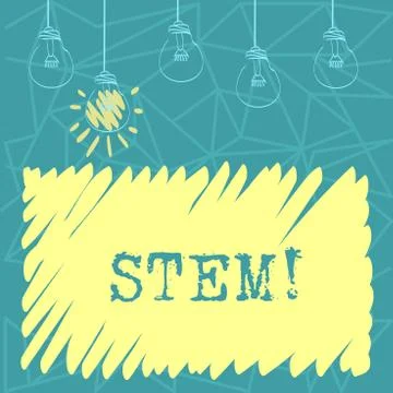 Handwriting text Stem. Concept meaning Development destruction of huanalysis Stock Illustration