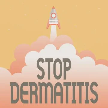 Handwriting text Stop Dermatitis. Word Written on Put an end in irritation Stock Illustration