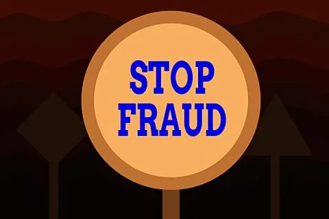 Handwriting text Stop Fraud. Concept meaning campaign advices showing to watch Stock Illustration